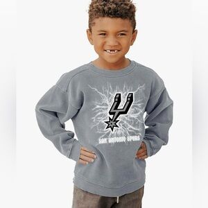 Blue 84 NBA unisex-child Nba Youth Crewneck Sweatshirt Ringspun Electric Gray Lg
